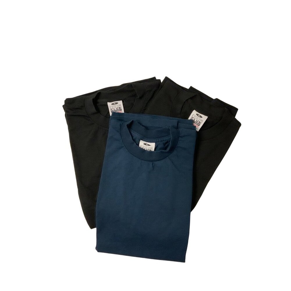 Pro Club Heavyweight Cotton T-Shirts Bundle XL Black & Navy